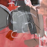 Red & Gray Abstract II Fine Art Print