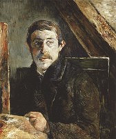 Gauguin Behind an Easel Fine Art Print