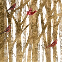 Red Bird Christmas I Fine Art Print