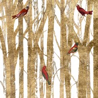 Red Bird Christmas II Fine Art Print