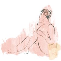 Colorblock Figure IV Framed Print