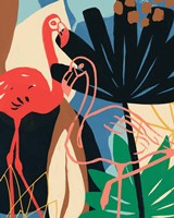 Funky Flamingo I Framed Print