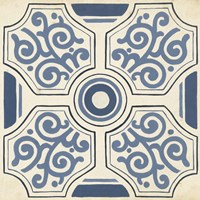 Indigo Motif IX Framed Print