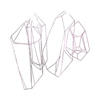 Contour Crystals I Framed Print