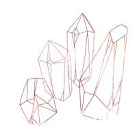 Contour Crystals III Framed Print