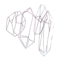 Contour Crystals IV Framed Print