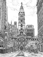 B&W Us Cityscape-Philadelphia Fine Art Print
