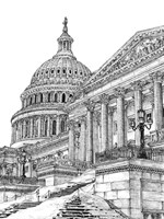 B&W Us Cityscape-Washington DC Fine Art Print