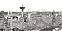 Vegas Skyline in B&W Fine Art Print