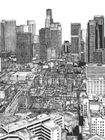 B&W Us Cityscape-Los Angeles Fine Art Print