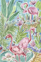 Flamingo Paradise I Fine Art Print