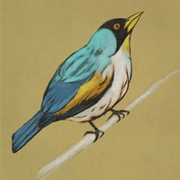 Winged Sketch II on Ochre Framed Print