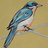 Winged Sketch IV on Ochre Framed Print