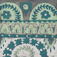 Teal Tapestry IV Framed Print