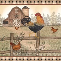 Rustic Farm Rooster Fine Art Print