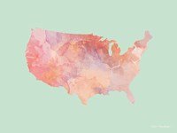 Marble USA Map Fine Art Print