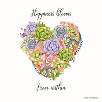Happiness Blooms Succulents Fine Art Print