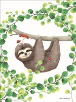 Hanging Around Sloth I Fine Art Print