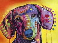 Tilt Dachshund Love Fine Art Print