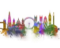 London Skyline Rainbow Bright Fine Art Print