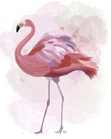 Fluffy Flamingo 1 Fine Art Print