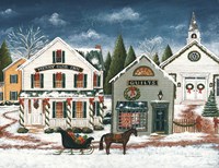 Christmas Village I Dark Crop Fine Art Print