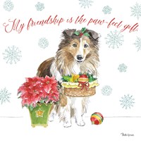 Holiday Paws III Fine Art Print