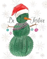 A Very Cactus Christmas I Be Festive Fine Art Print