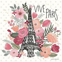 Paris is Blooming III Framed Print