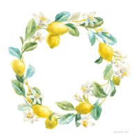 Floursack Lemon V on White Fine Art Print