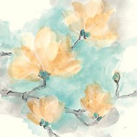 Teal Buds IV Fine Art Print