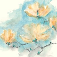 Teal Buds III Fine Art Print
