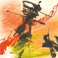 Graffiti Orange I Framed Print