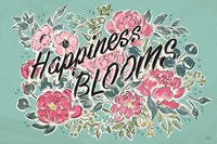 Live in Bloom I Teal Fine Art Print