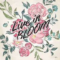 Live in Bloom II Framed Print