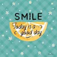 Mellow Yellow IV Turquoise Framed Print