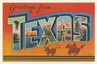Greetings from Texas v2 Framed Print