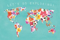 Bright World Teal Fine Art Print