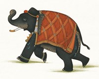 India Elephant II Light Crop Framed Print