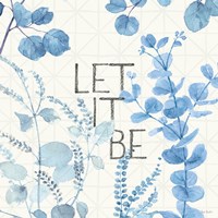 Mixed Greens LXVI Blue Fine Art Print