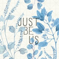 Mixed Greens LXV Blue Fine Art Print