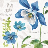 Blue and Green Garden III Fine Art Print