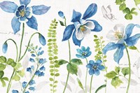 Blue and Green Garden I Fine Art Print