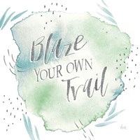 Wonderful World VII Blue Green Fine Art Print