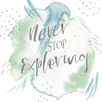 Wonderful World VIII Blue Green Framed Print