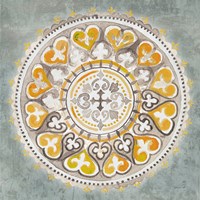 Mandala Delight III Yellow Grey Framed Print