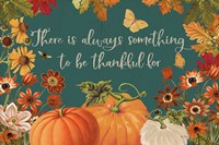 Fall Garden I Teal Fine Art Print