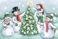 Classic Snowmen IV Fine Art Print