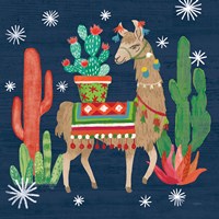 Lovely Llamas III Christmas Fine Art Print