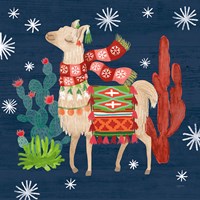 Lovely Llamas IV Christmas Fine Art Print